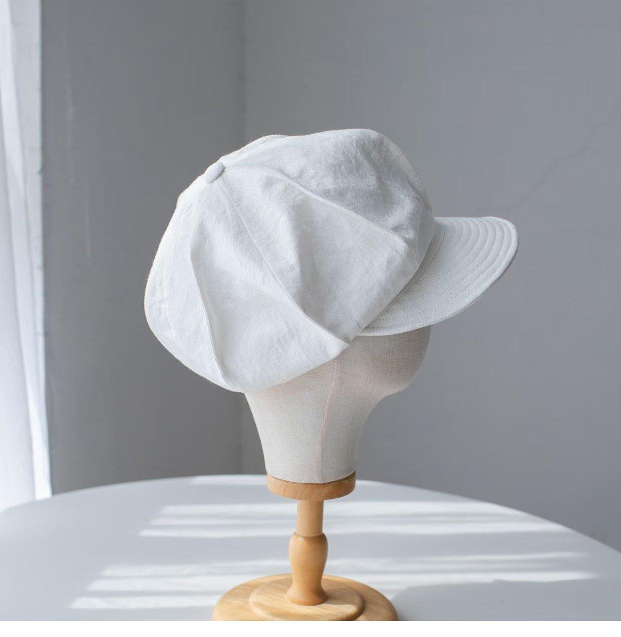 Oversize Slouchy Unisex Linen Applejack Newsboy Cap - Mspineapplecrafts