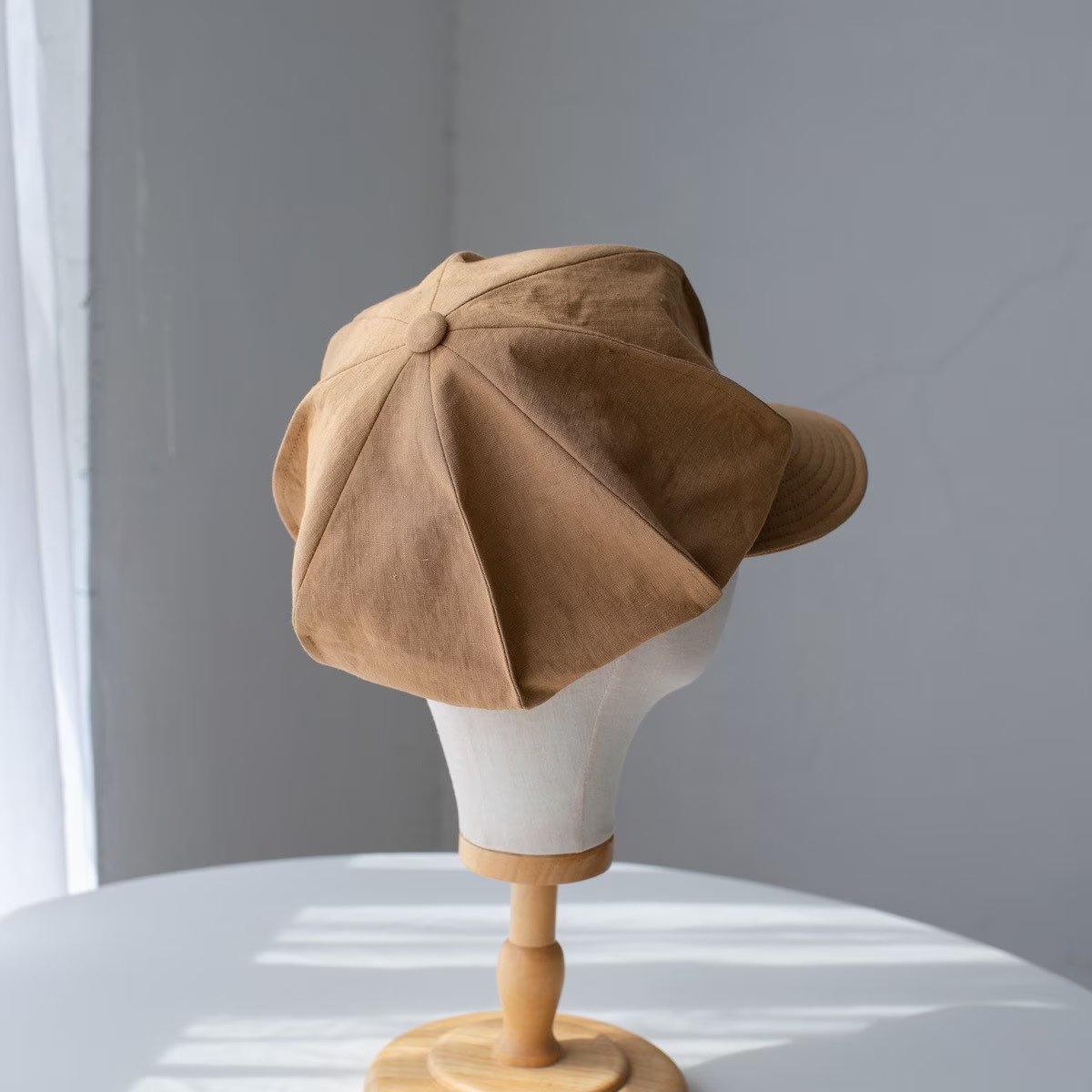Oversize Slouchy Unisex Linen Applejack Newsboy Cap - Mspineapplecrafts