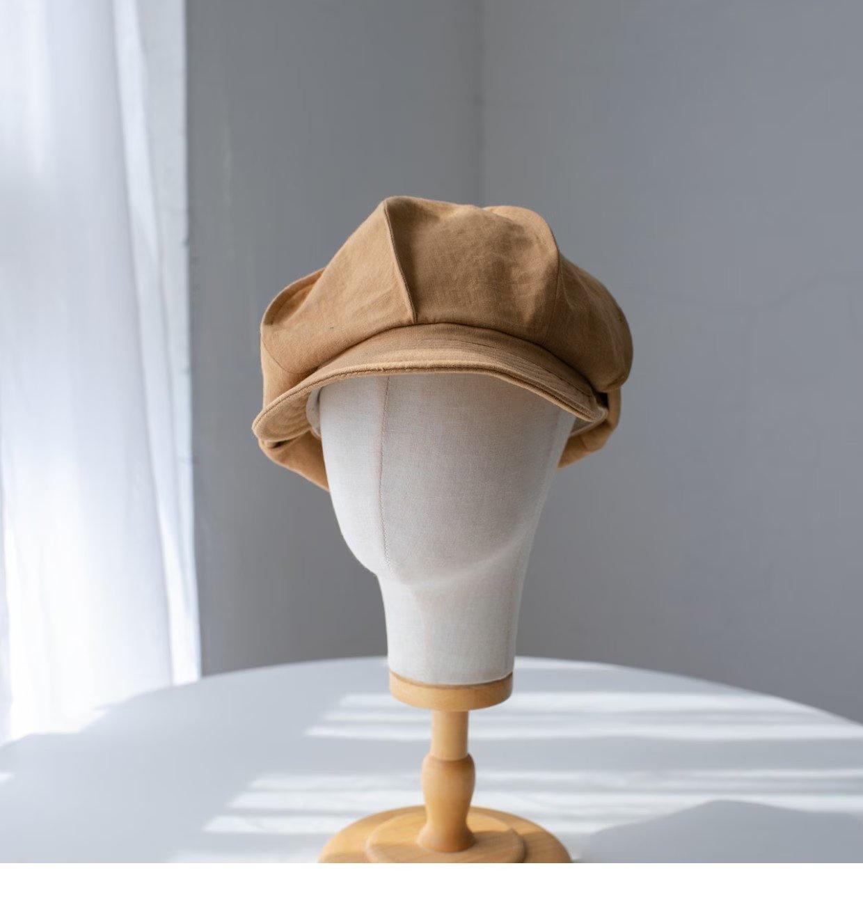 Oversize Slouchy Unisex Linen Applejack Newsboy Cap - Mspineapplecrafts