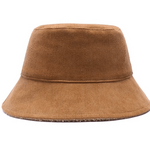 Reversible Winter Double-sided Corduroy Fleece Unisex Bucket Hat.