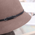 Adjustable Wool Cloche Hat for Women.