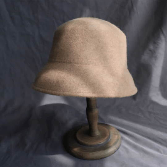 Adjustable Elegant Wool Cloche Hat for Women.