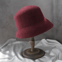 Load image into Gallery viewer, Adjustable Elegant Wool Cloche Hat for Women.