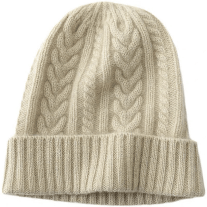 Patterned Slouchy Cashmere Beanie Hat for Women.