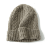 Patterned Slouchy Cashmere Beanie Hat for Women.