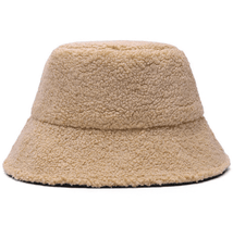 Load image into Gallery viewer, Reversible Winter Double-sided Corduroy Fleece Unisex Bucket Hat.