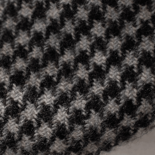 Houndstooth Oversized Unisex Wool Beret.