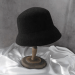 Adjustable Elegant Wool Cloche Hat for Women.