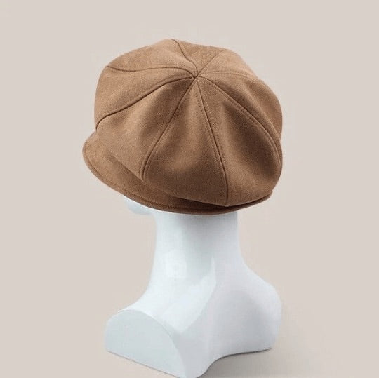 Winter Suede Leather Unisex Bucket Hat.