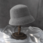Adjustable Elegant Wool Cloche Hat for Women.