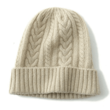 Load image into Gallery viewer, Patterned Slouchy Cashmere Beanie Hat for Women.