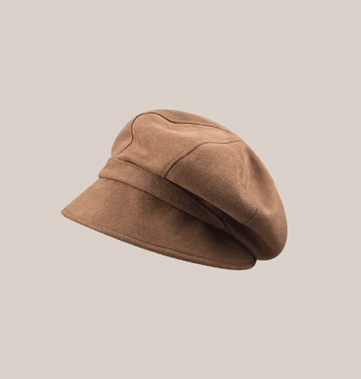 Winter Suede Leather Unisex Bucket Hat.