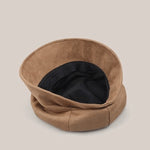 Winter Suede Leather Unisex Bucket Hat.