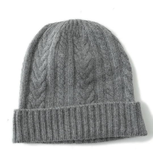 Patterned Slouchy Cashmere Beanie Hat for Women.