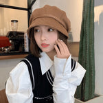 Winter Suede Leather Unisex Bucket Hat.