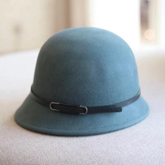 Adjustable Wool Cloche Hat for Women.