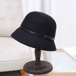 Adjustable Wool Cloche Hat for Women.