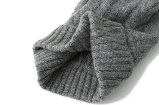 Patterned Slouchy Cashmere Beanie Hat for Women.