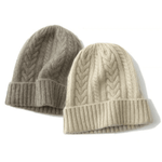 Patterned Slouchy Cashmere Beanie Hat for Women.