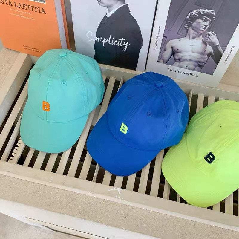 Kid Baseball Hat with Letter B.