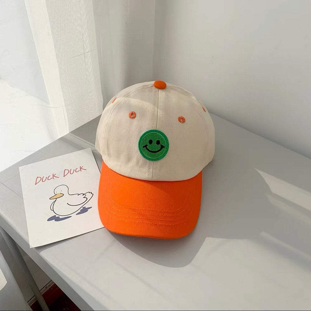 Kid Baseball Hat with Smile Face.