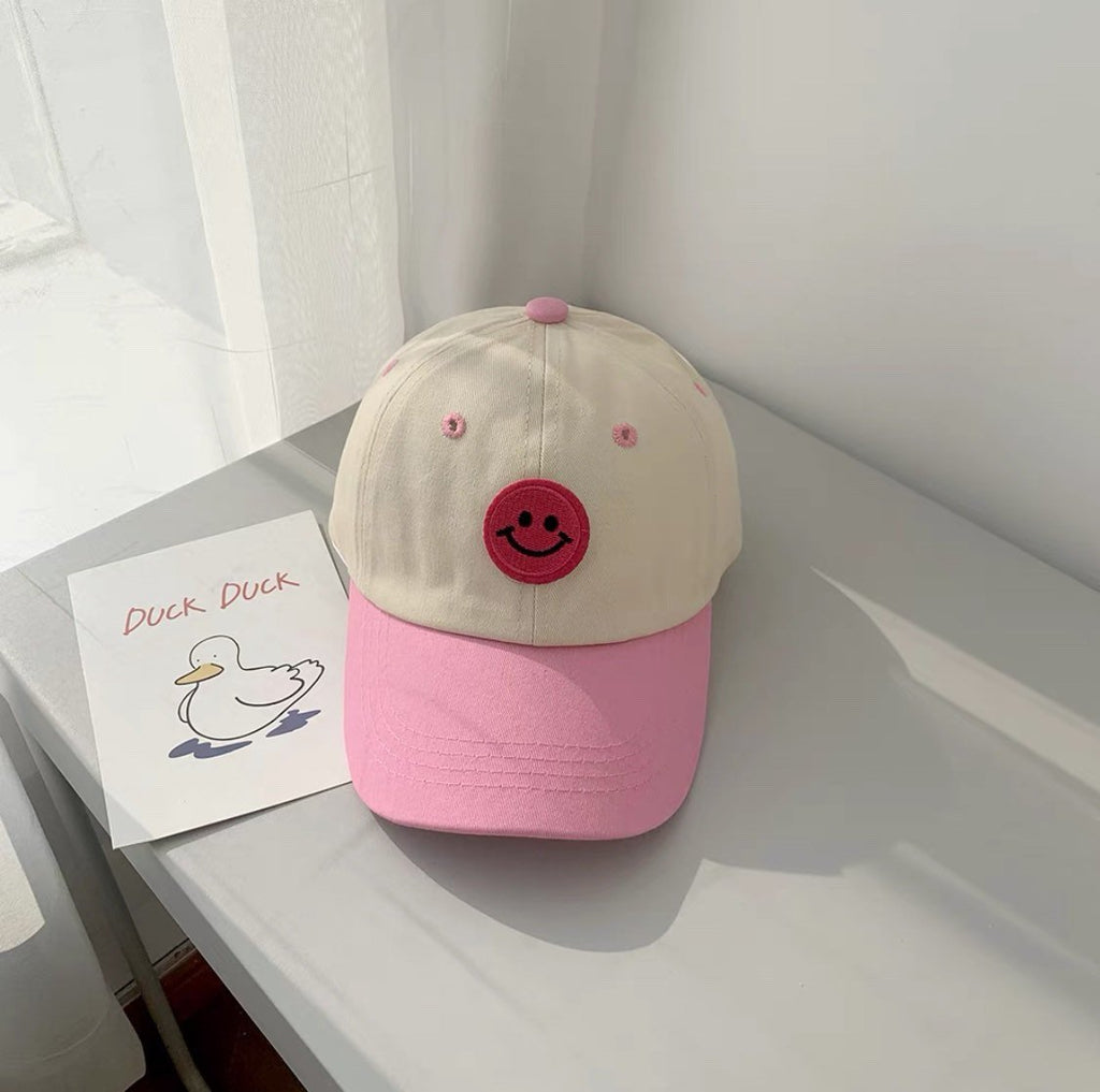 Kid Baseball Hat with Smile Face.
