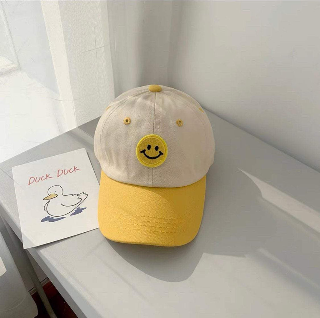 Kid Baseball Hat with Smile Face.