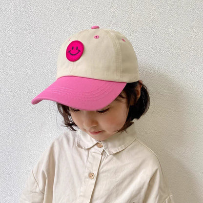 Kid Baseball Hat with Smile Face.