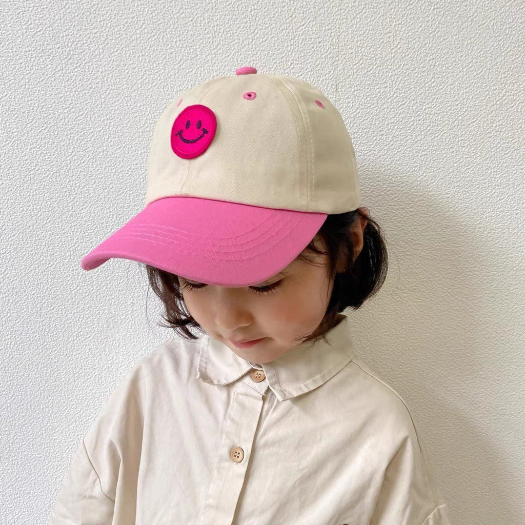 Kid Baseball Hat with Smile Face.