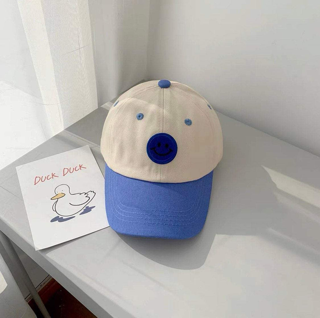 Kid Baseball Hat with Smile Face.