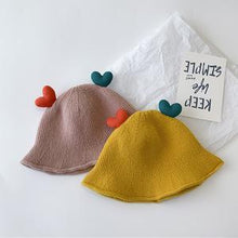 Load image into Gallery viewer, Kid Bucket Hat with Heart Antler.