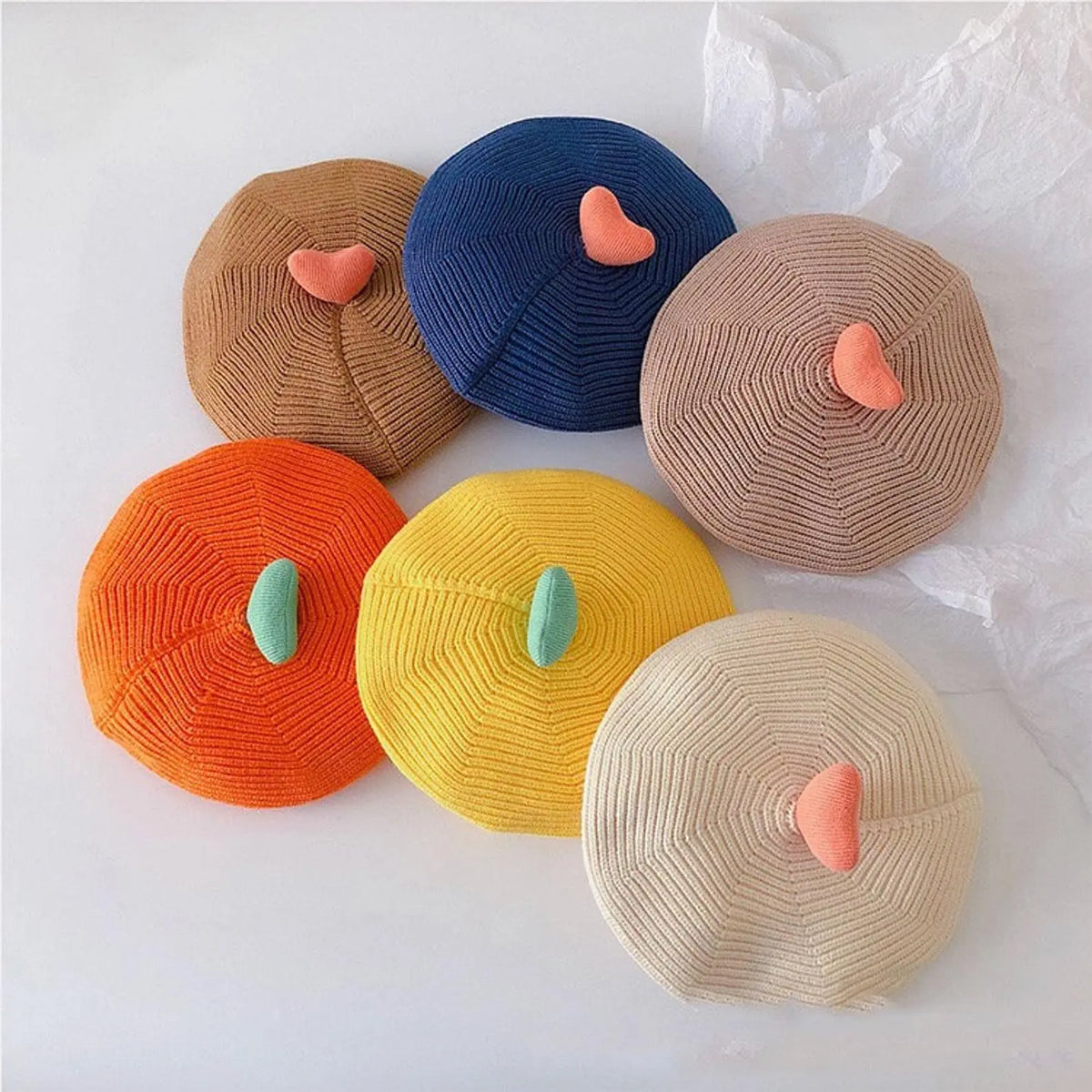 Kids Beret with Heart Tip.