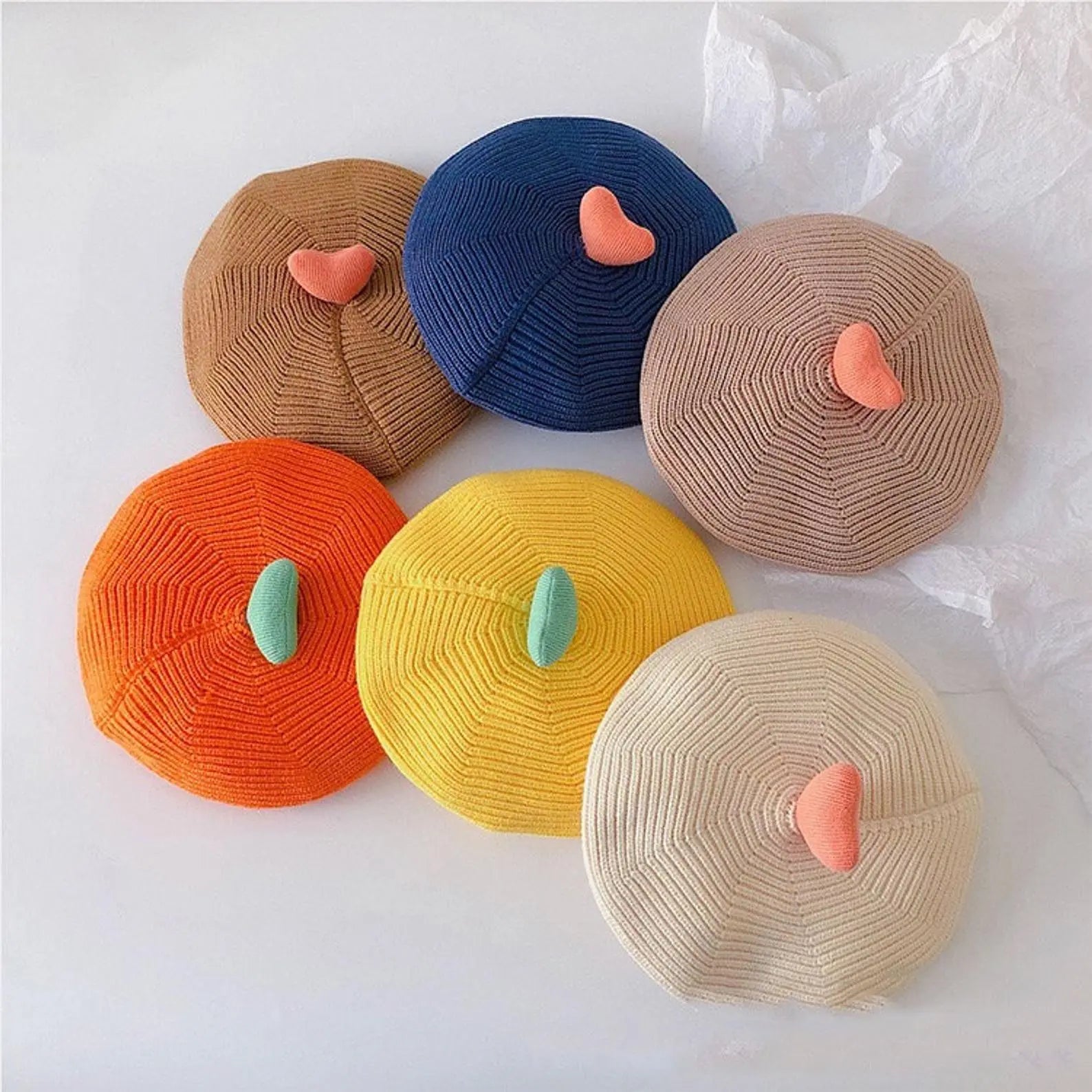 Kids Beret with Heart Tip.