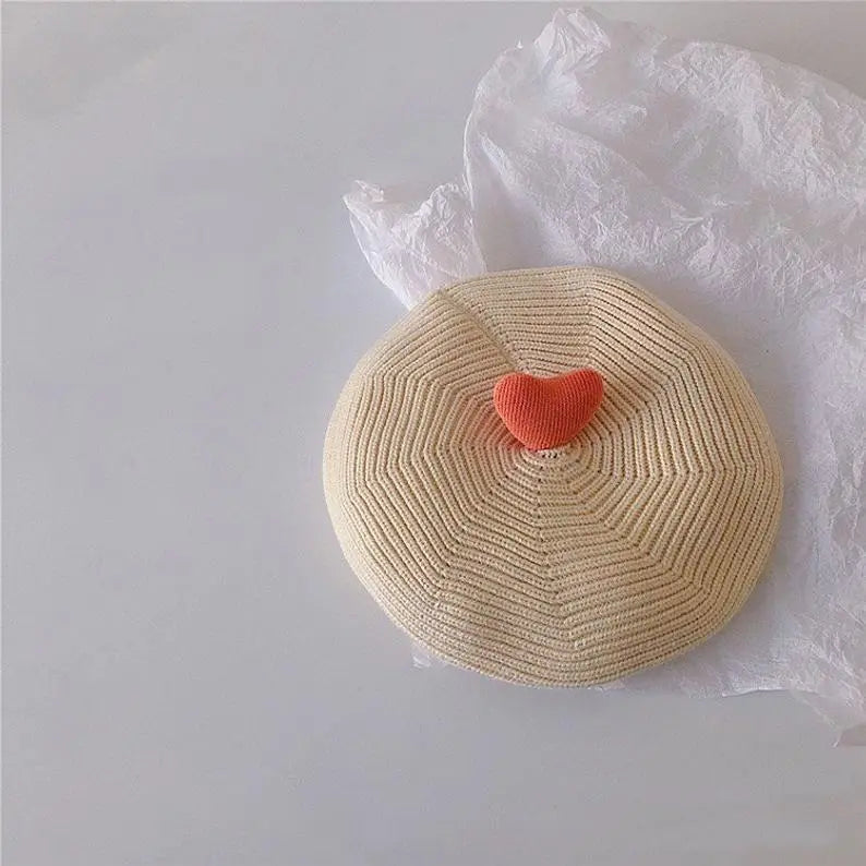 Kids Beret with Heart Tip.
