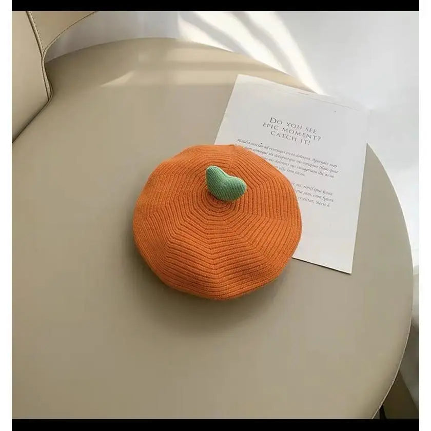 Kids Beret with Heart Tip.