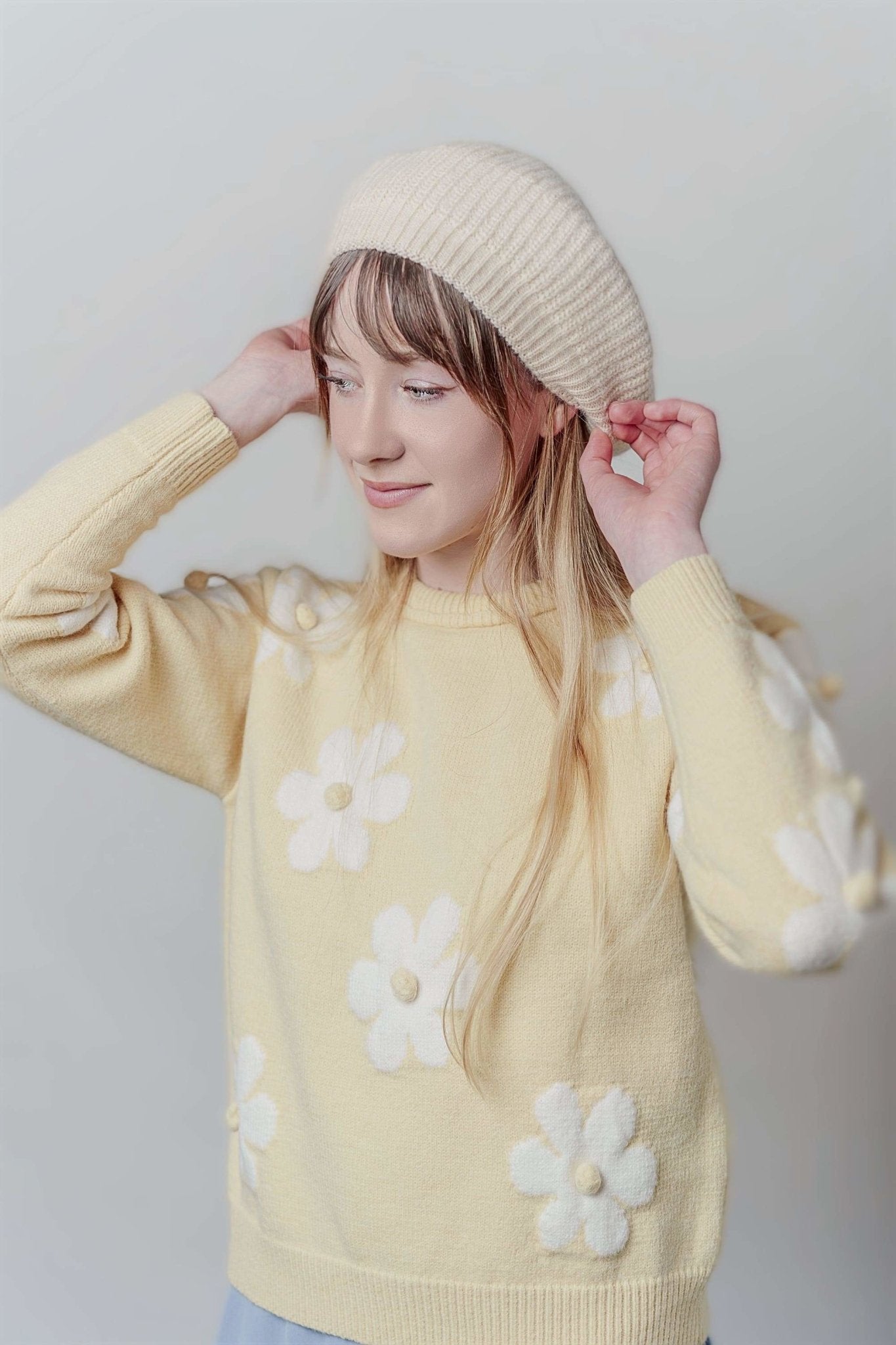 Knitted Beret Hat for Women/ Girl.