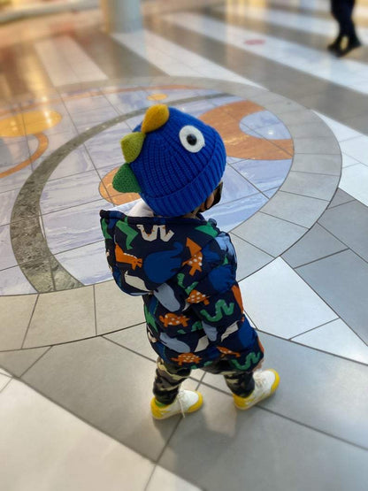 Knitted  Cute Dinosaur Hat for Kids.