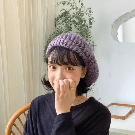 Knitted  French  Beret for Women/ Girls.
