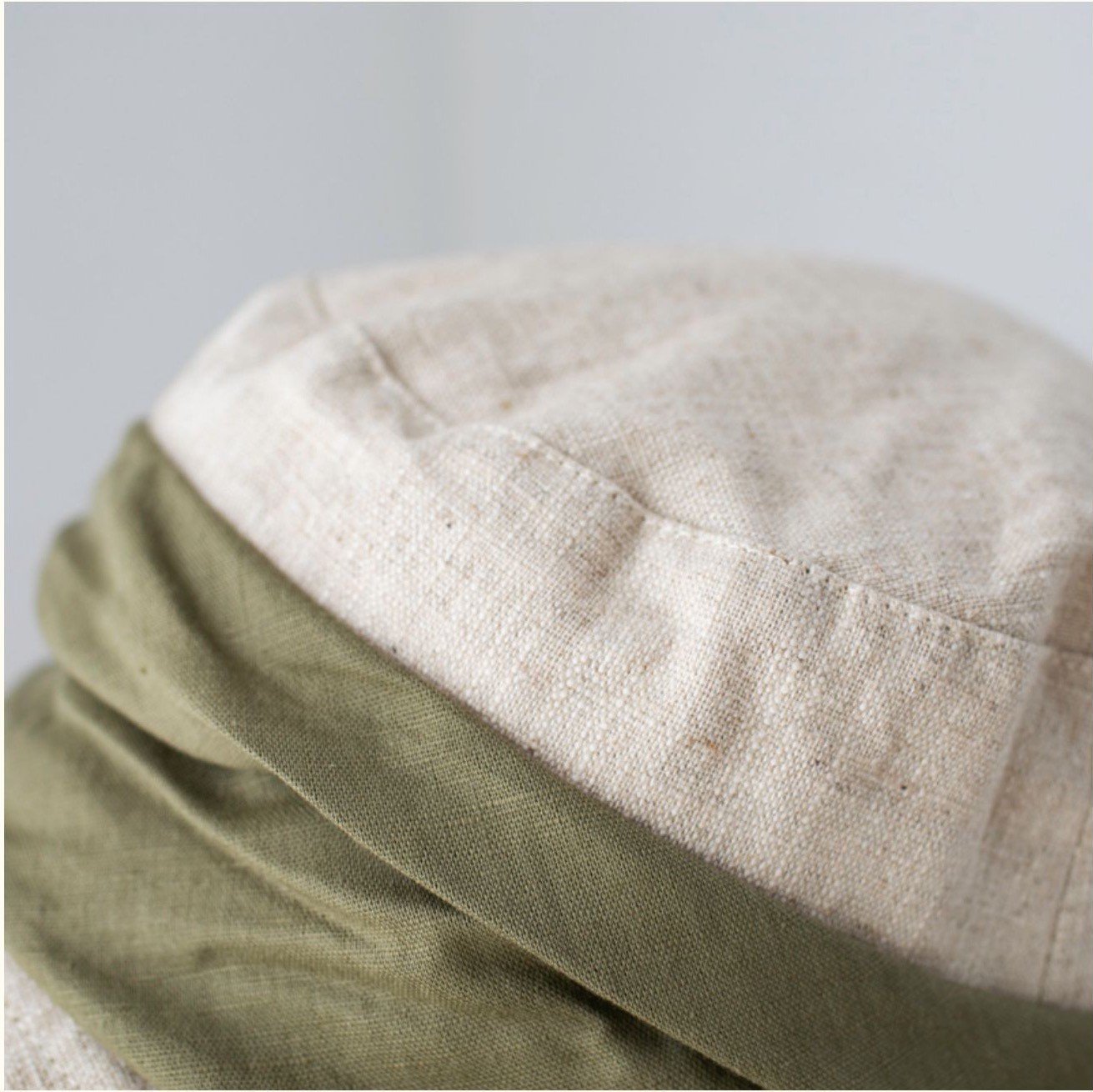 Linen & Cotton Foldable Bucket Hat for Women and Girl.