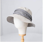 Linen & Cotton Foldable Bucket Hat for Women and Girl.