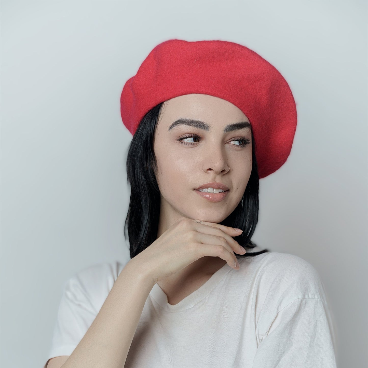 Oversize Wool Beret for Women(Fits for large head).