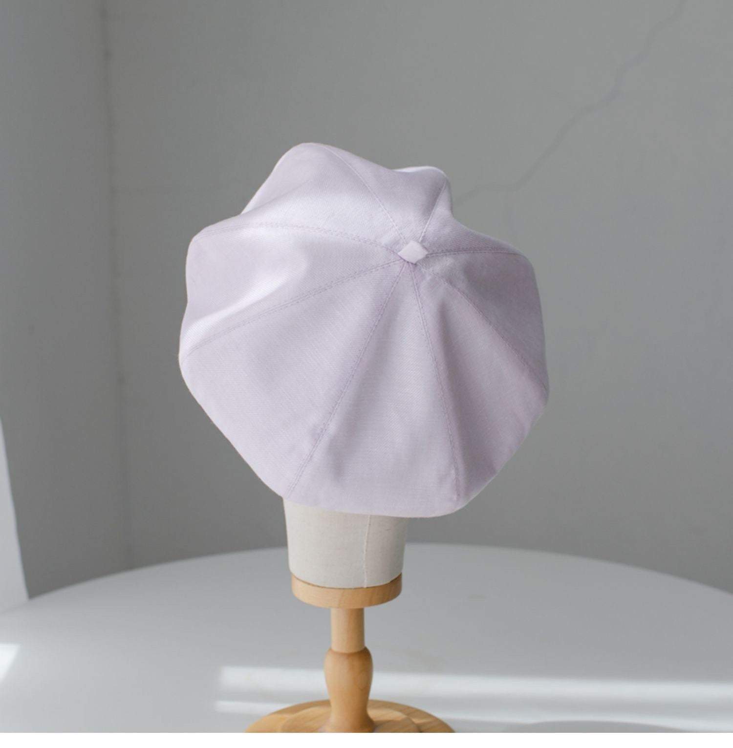 Oversize Spring/Summer Linen Beret for Women and Girls.