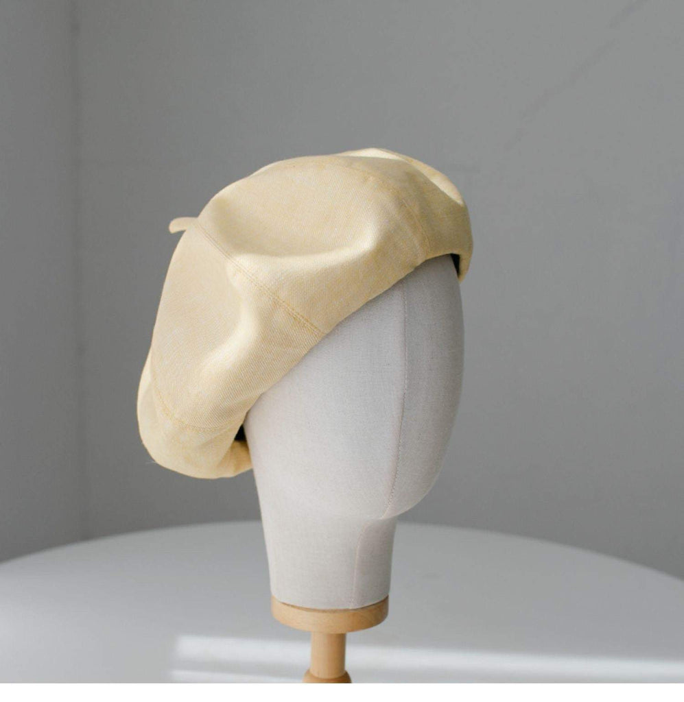 Oversize Spring/Summer Linen Beret for Women and Girls.