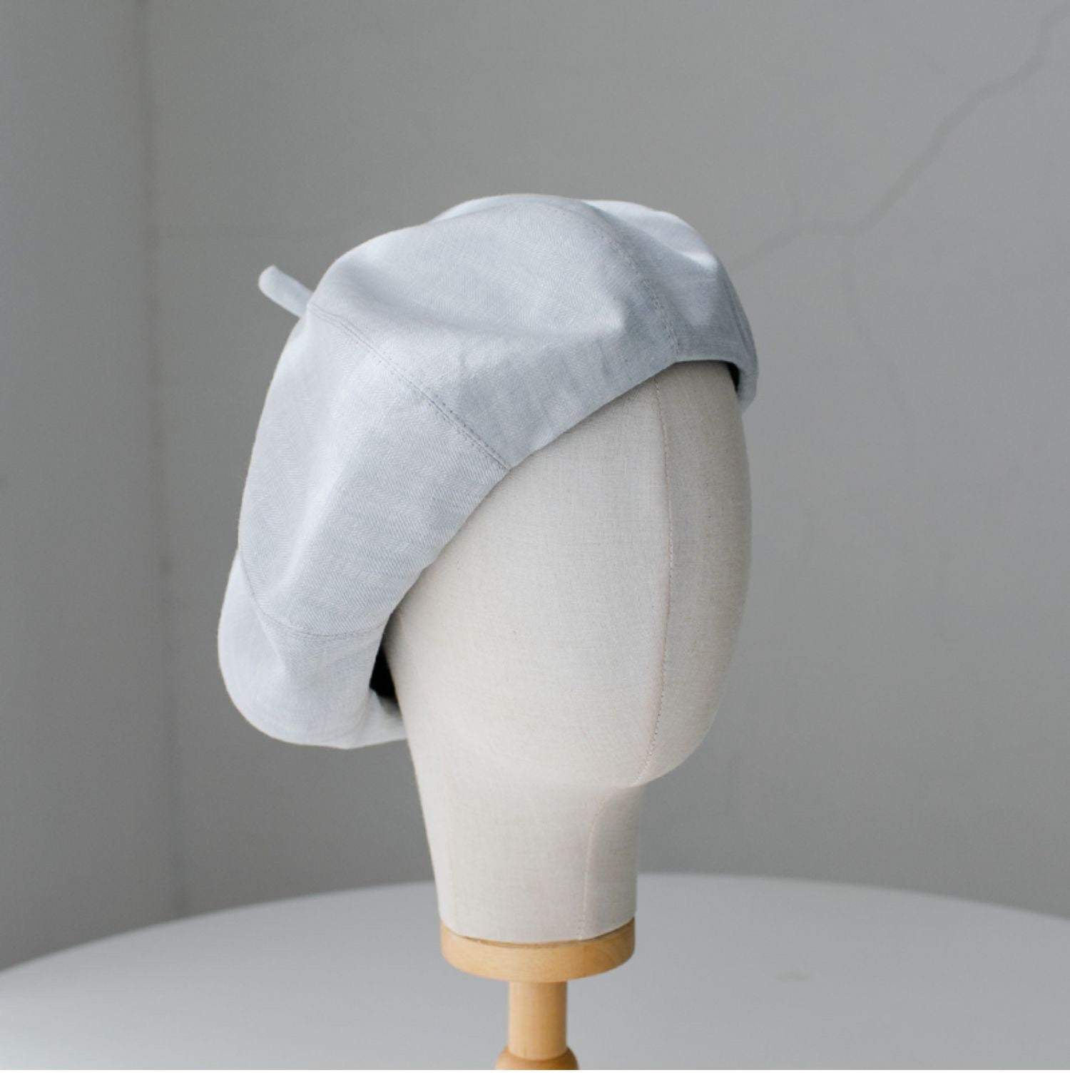 Oversize Spring/Summer Linen Beret for Women and Girls.