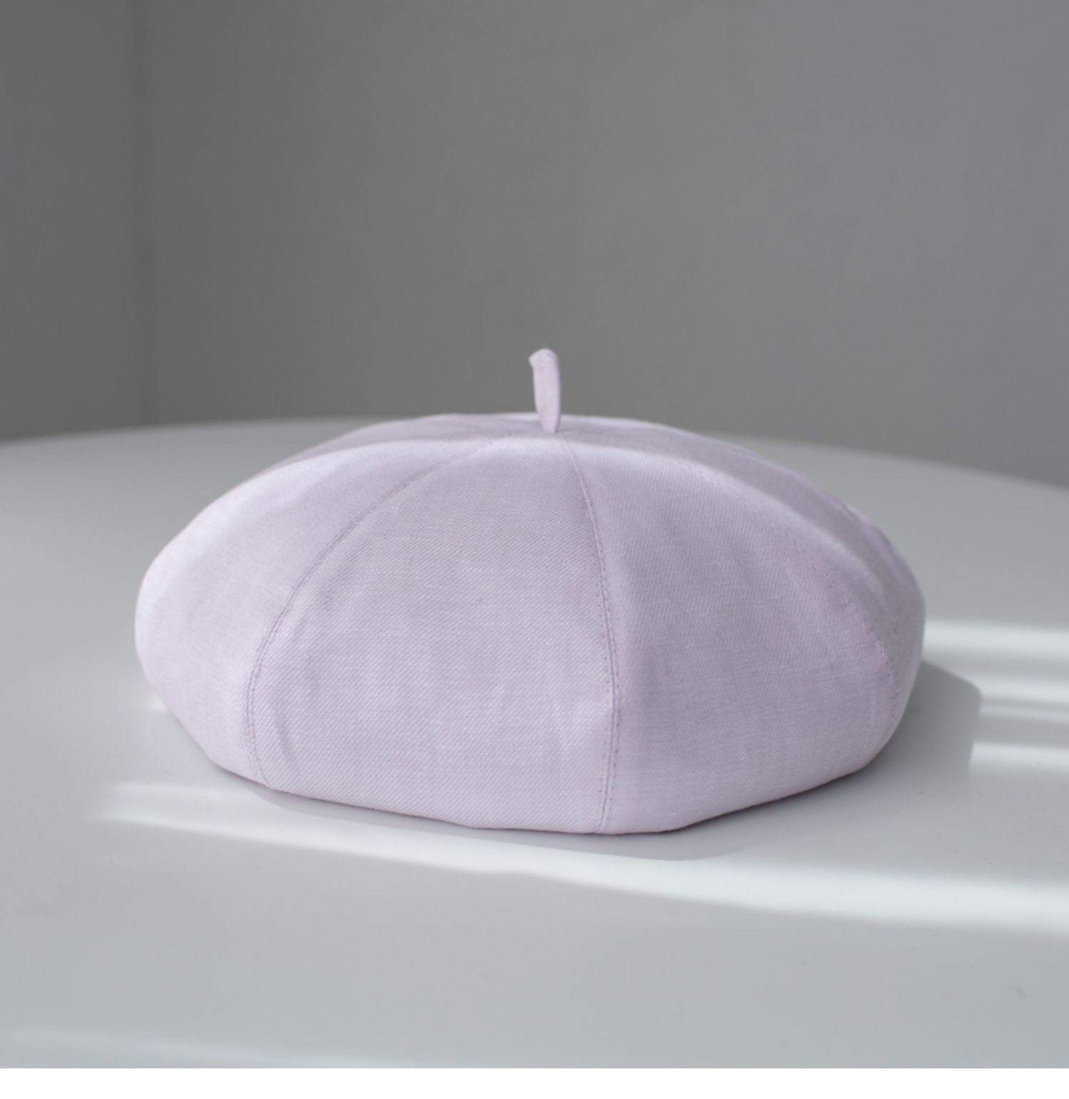 Oversize Spring/Summer Linen Beret for Women and Girls.