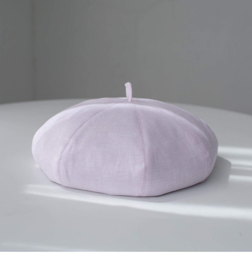 Oversize Spring/Summer Linen Beret for Women and Girls.