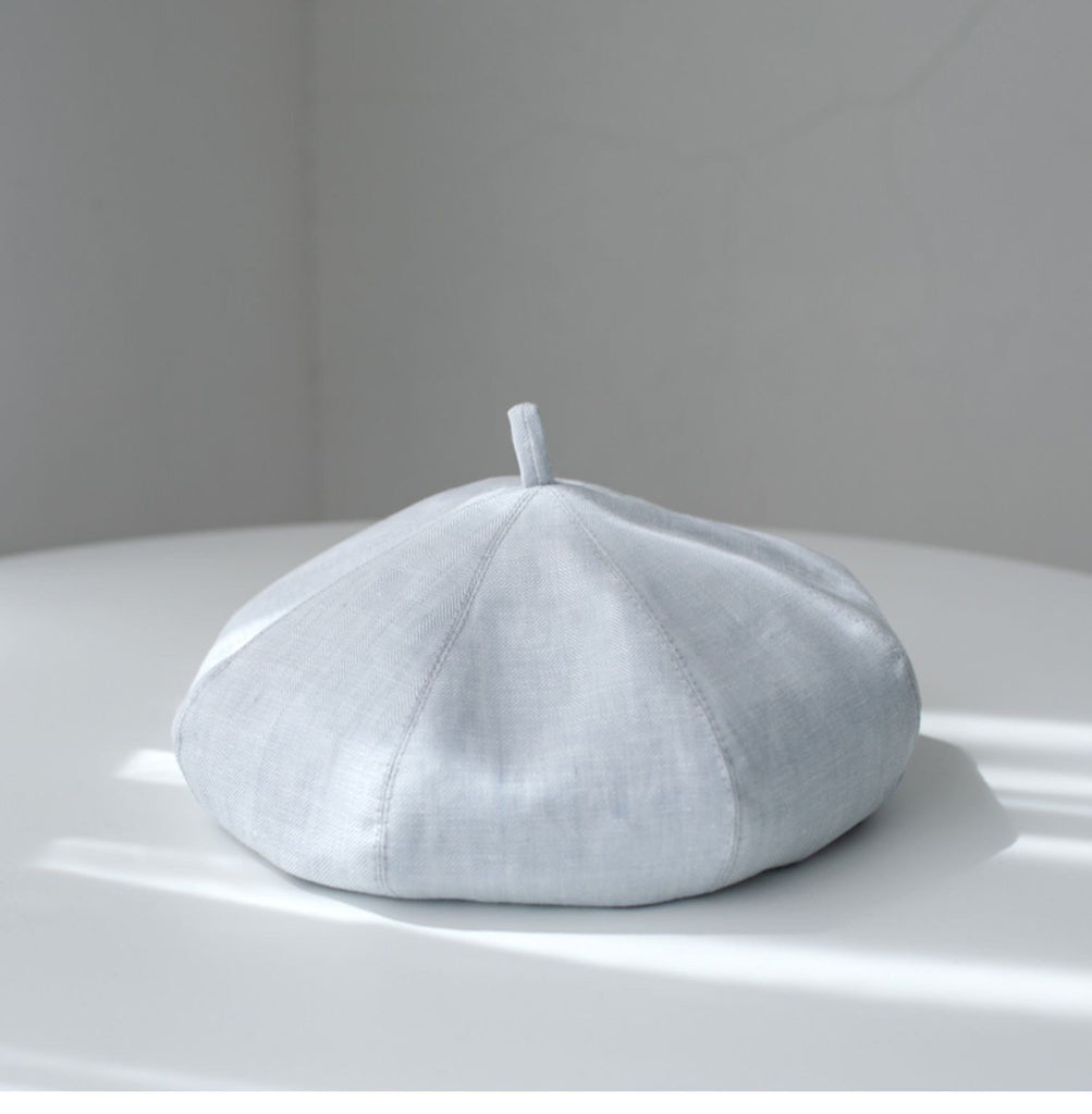 Oversize Spring/Summer Linen Beret for Women and Girls.