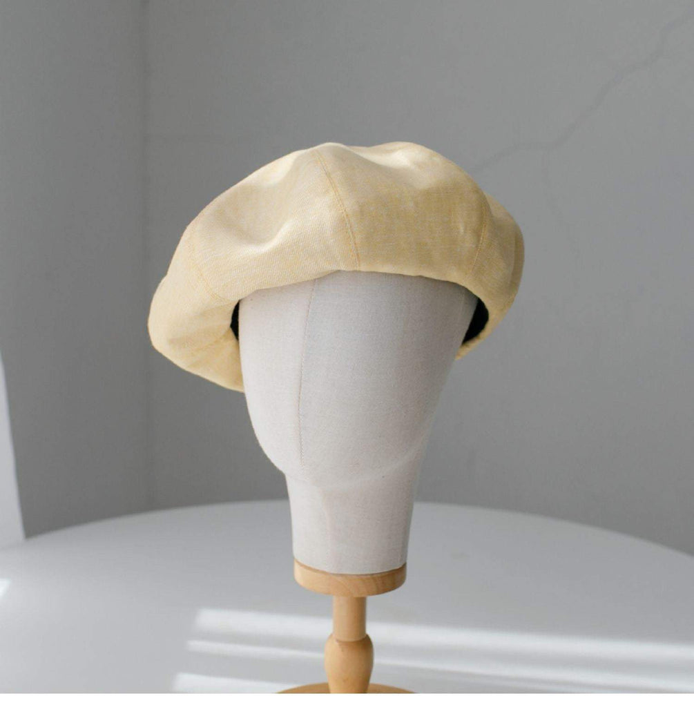 Oversize Spring/Summer Linen Beret for Women and Girls.