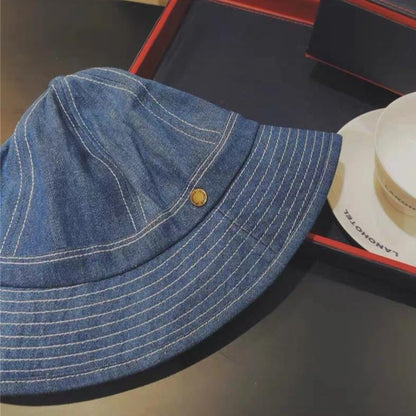 Oversize Unisex Denim Bucket Hat.
