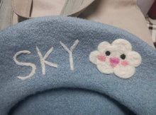 Load image into Gallery viewer, Personalized Wool Beret for Women/Girl/Kid, Embroidered Beret with Your Name and Pattern.